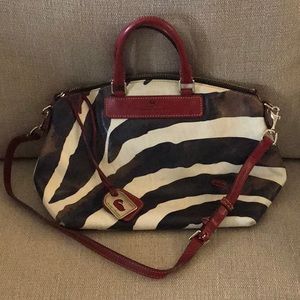 Dooney & Bourke zebra/red bag